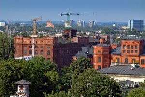 An old industrial building with many lofts.