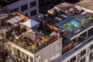 Condominium and a swimming pool to illustrate the Washington Heights real estate market trends