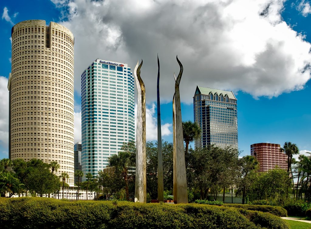 Tampa as one of the cities where people can buy a family house in Florida; 