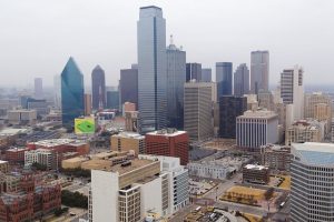 Dallas, TX aerial view.