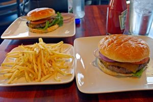 Burgers in one of the eateries in Allen.