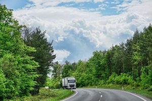 A truck on the road.