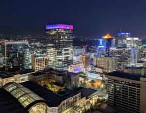 A view of Salt Lake City Downtown, one of the best neighborhoods in Utah.