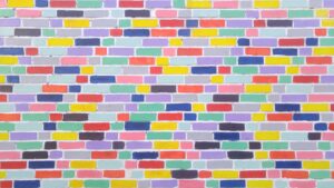  An image of differently colored bricks