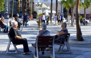 People sitting.